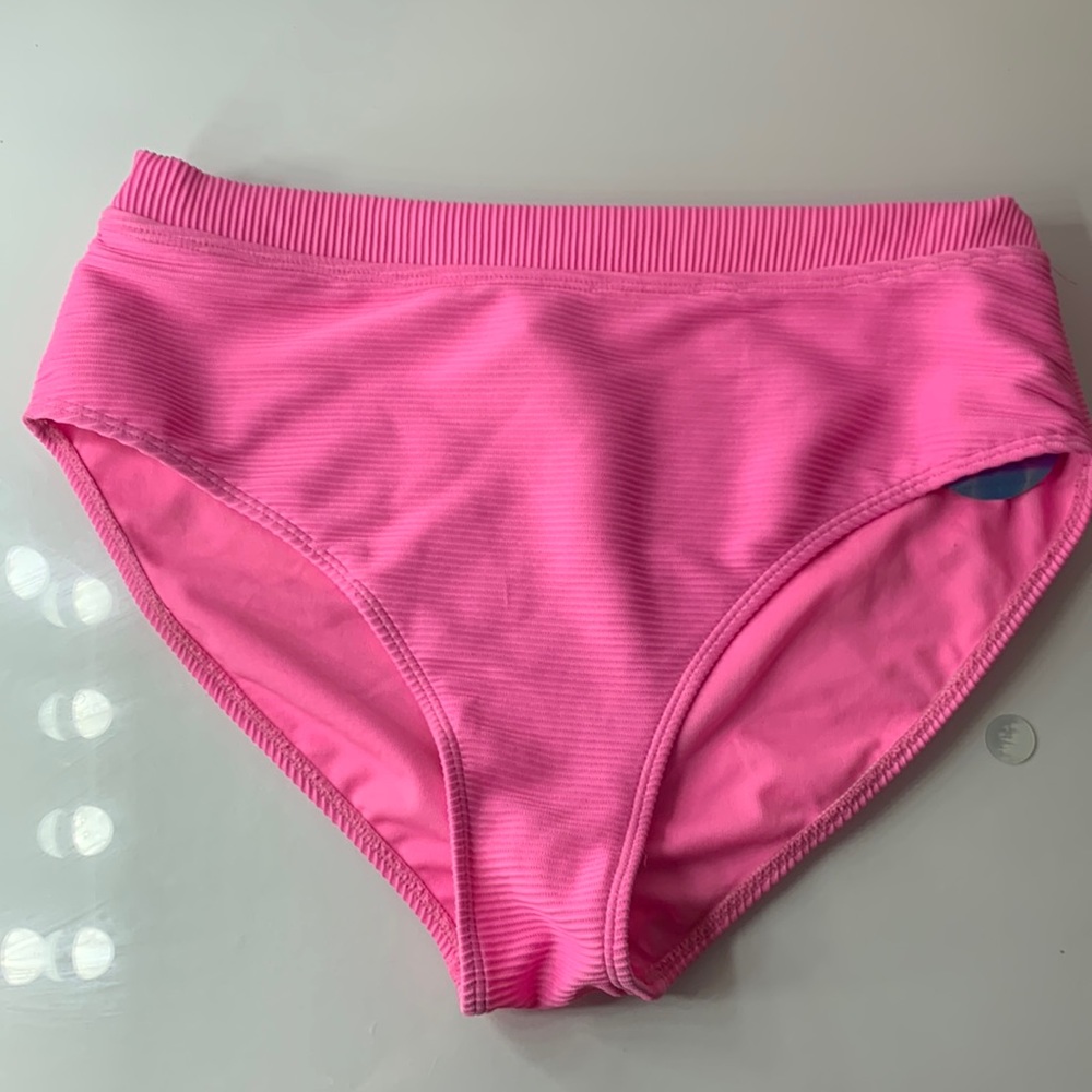 brand new plain pink high waisted bikini bottoms